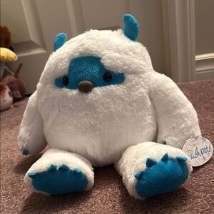 White and Blue Plush Yeti Toy